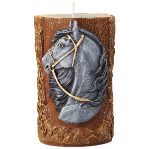 GREY HORSE TOTEM CANDLE