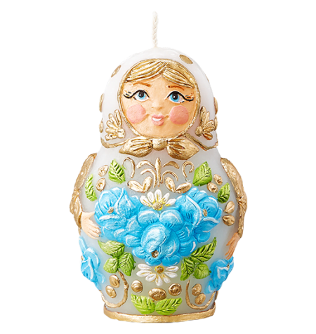 SKY BLUE MATRYOSHKA CANDLE