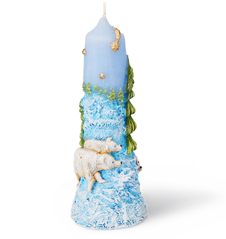 POLAR BEARS BLUE CANDLE