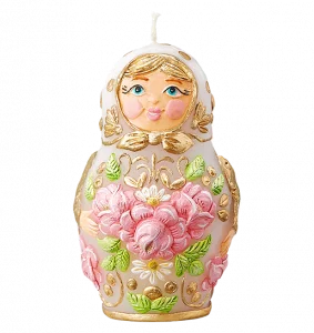 BLUSH PINK MATRYOSHKA CANDLE