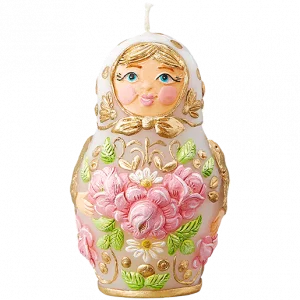 BLUSH PINK MATRYOSHKA CANDLE