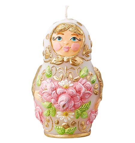 BLUSH PINK MATRYOSHKA CANDLE