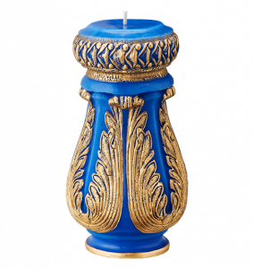 SAPPHIRE BLUE WITH GOLD DUST VASE CANDLE