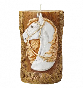 WHITE HORSE TOTEM CANDLE