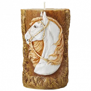 WHITE HORSE TOTEM CANDLE