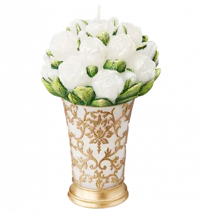 WHITE TULIP BOUQUET CANDLE