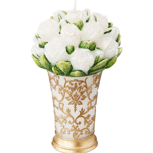 WHITE TULIP BOUQUET CANDLE