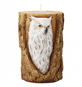 SNOWY OWL TOTEM CANDLE