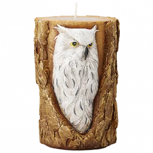 SNOWY OWL TOTEM CANDLE