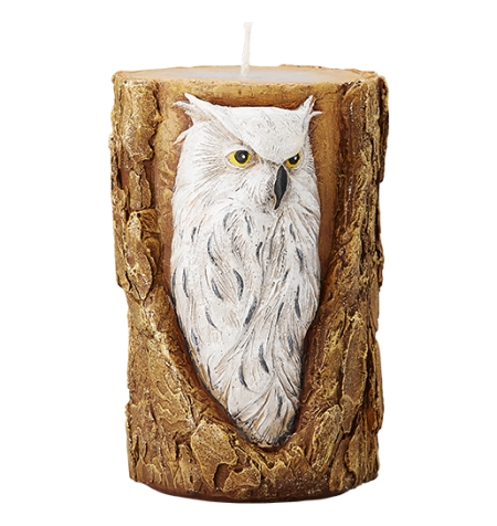 SNOWY OWL TOTEM CANDLE