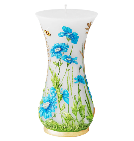 CORNFLOWER VASE CANDLE