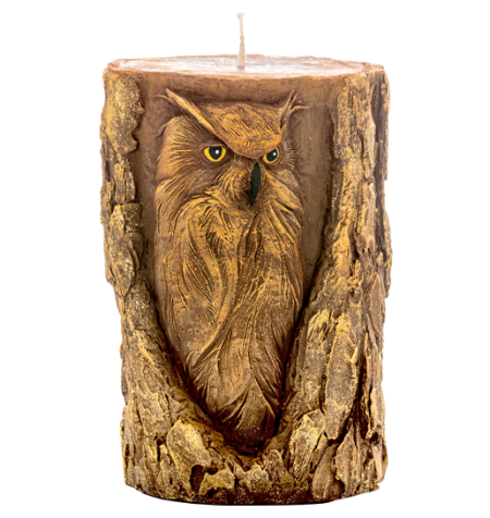 TAWNY OWL TOTEM CANDLE