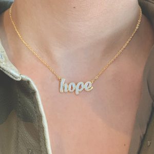 NECKLACE WITH ENAMEL PENDANT 'HOPE'