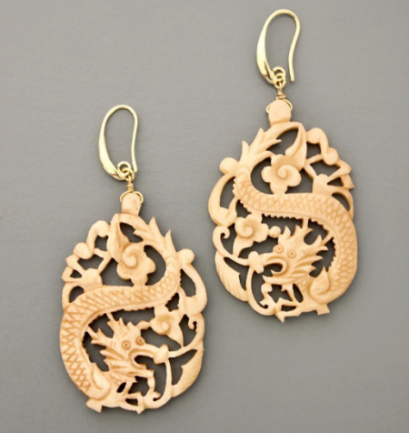 OVAL BONE EARRINGS